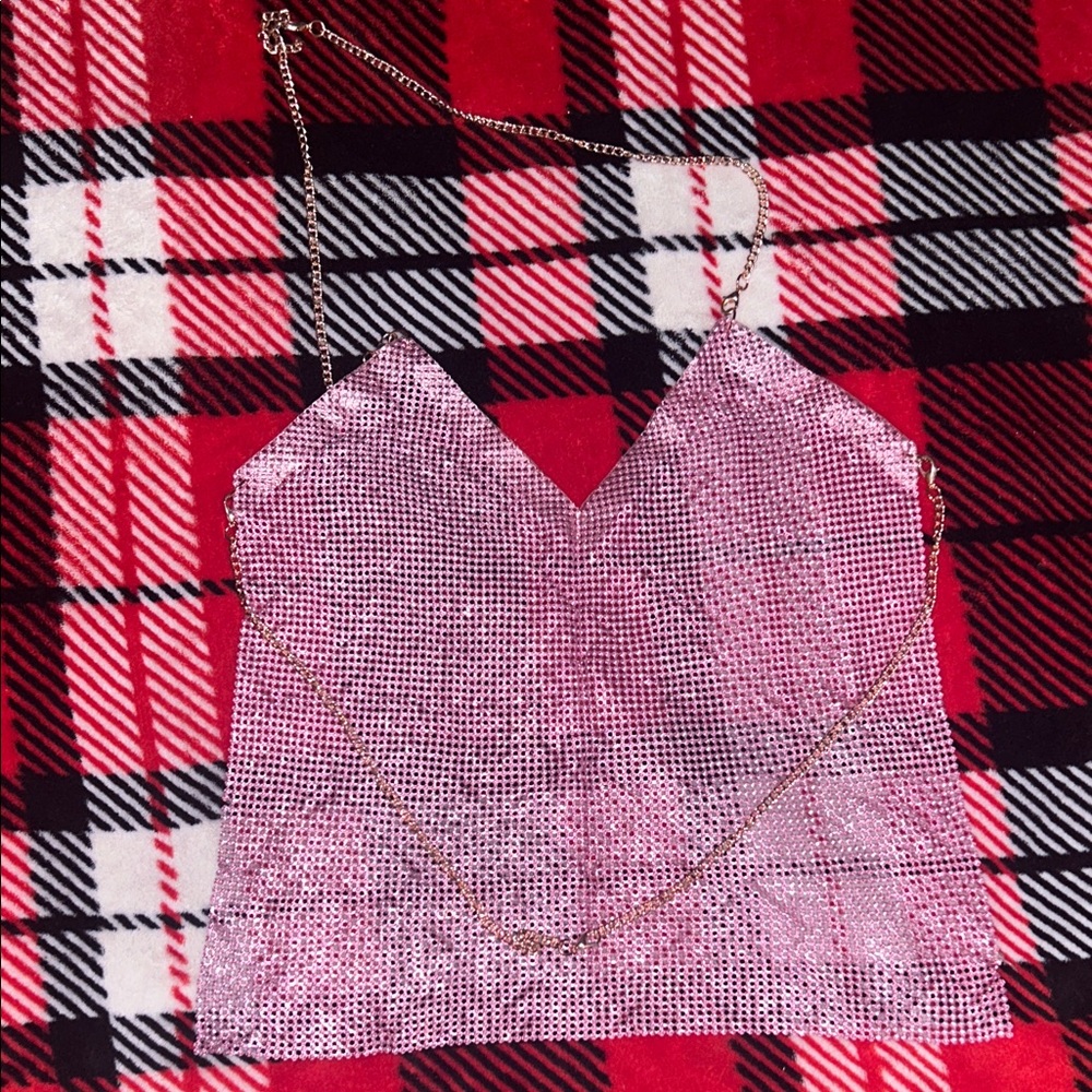 Pink Rhinestone Halter Top - Picture 4 of 4
